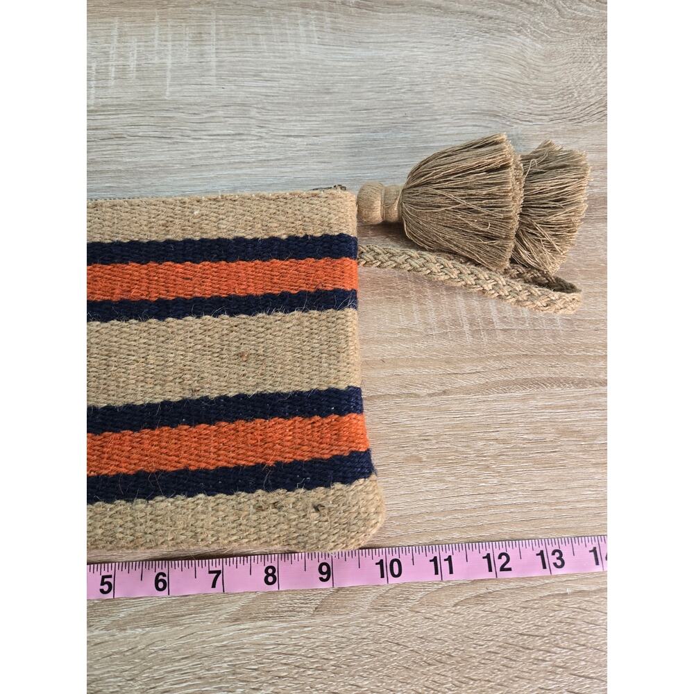 NEW WITHOUT TAGS J. JILL Wristlet Brown Navy Blue Orange - Picture 9 of 10